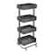 Black Lexington 4-Tier Rolling Cart by Simply Tidy™